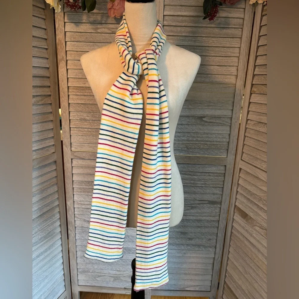 2 for 1 Offer - Winter scarfs, both multi color striped patterns, 80” & 70” long - Picture 6 of 13